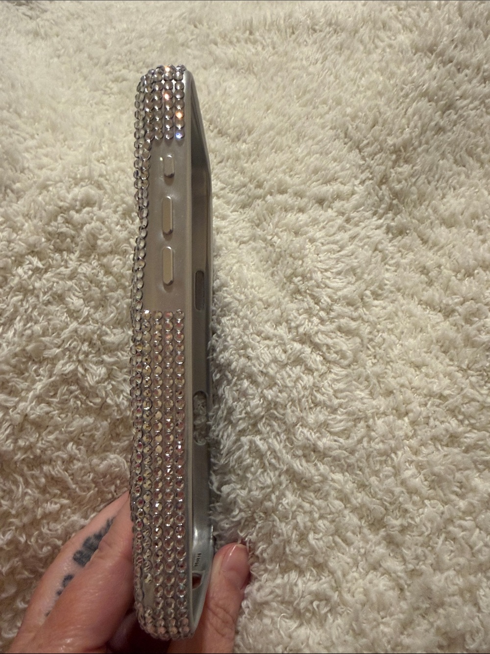 iPhone Rhinestone Bling Case - Silver - Picture 5 of 9